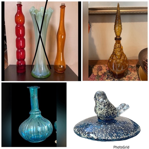 Boho Silver Celestial Painted Clay Star Moon Plate Charger 7.25”Glass votive 2Pc - Picture 14 of 16